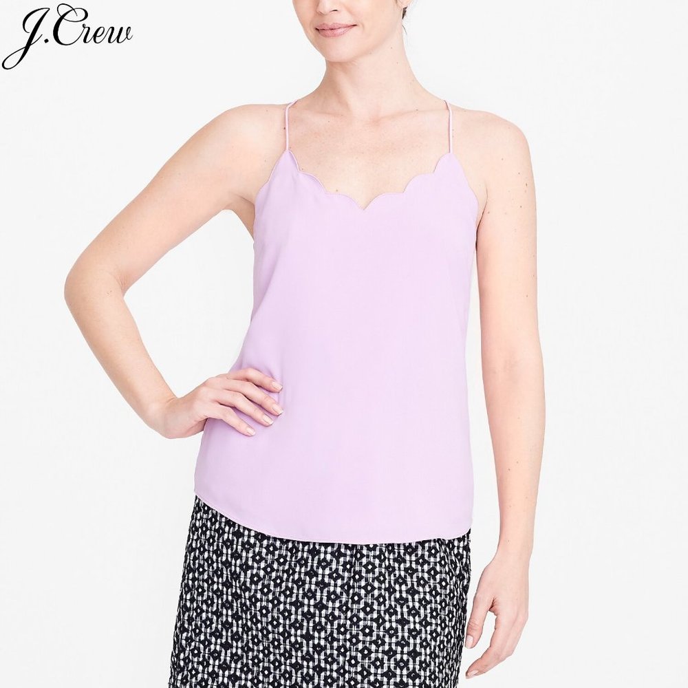 J.Crew - Scalloped Cami Top (NEON ORCHID)